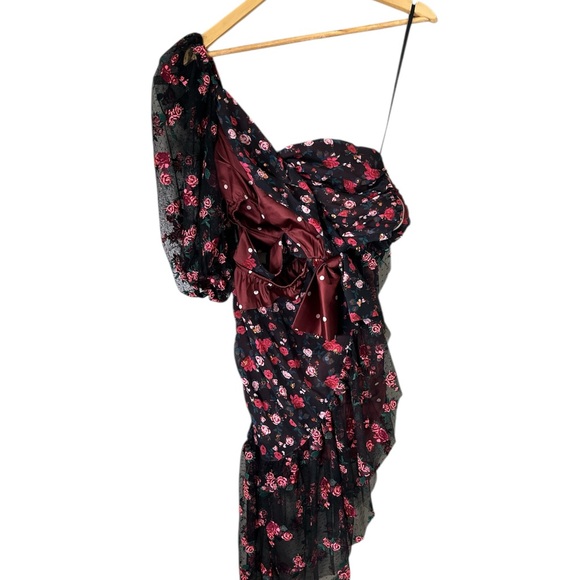 NWT For Love & Lemons Cascade Mini Dress Rose Size L - Picture 12 of 15